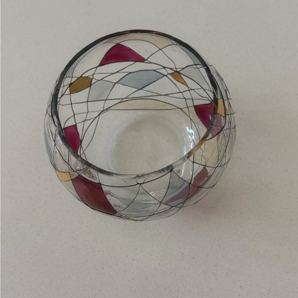 Partylite Stained Glass Mosaic Calypso Candy‎ Dish Candle Holder - Picture 3 of 5